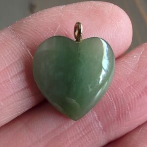 Jade Green Heart Charm